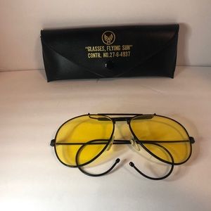 Vintage Flying Sun 27-6-4937 Aviator Sunglasses